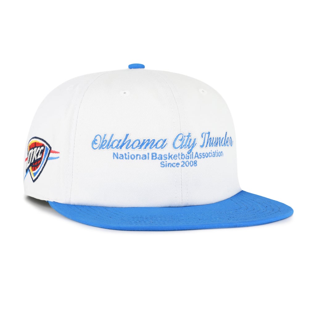 Oklahoma City Thunder '47 Script Stack Captain Snapback Hat - Cream
