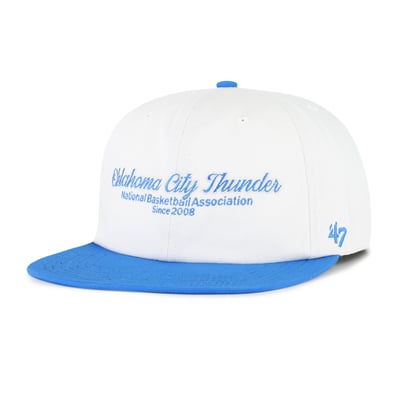 Oklahoma City Thunder '47 Script Stack Captain Snapback Hat - Cream