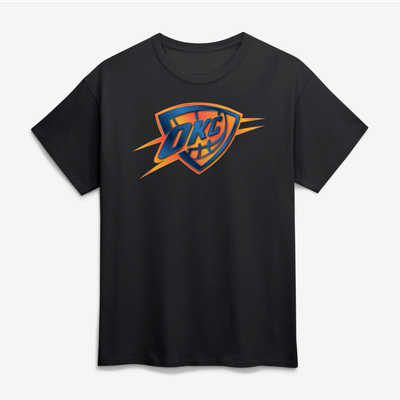Oklahoma City Thunder Big & Tall Metallic Mascot T-Shirt - Black