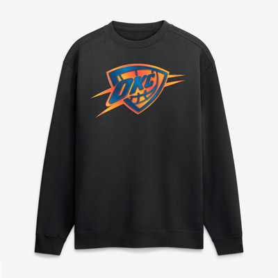 Oklahoma City Thunder  Metallic Mascot Sweatshirt - Black