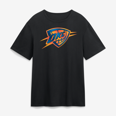 Oklahoma City Thunder  Metallic Mascot T-Shirt - Black