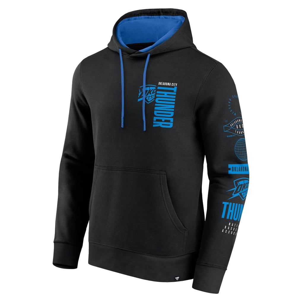 Oklahoma City Thunder Fanatics Game Time Crossover Pullover Hoodie - Black