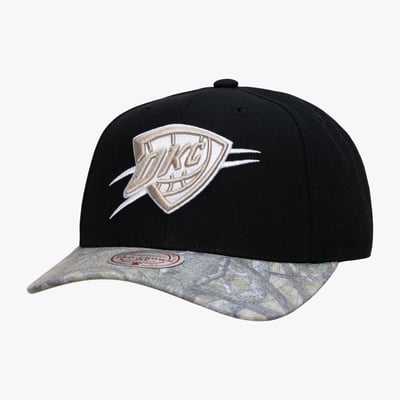  Oklahoma City Thunder Mitchell & Ness Midnight Timber Pro Crown Snapback Hat - Black/Camo
