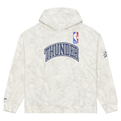  Oklahoma City Thunder Mitchell & Ness Ghosted Fleece Hoodie - White