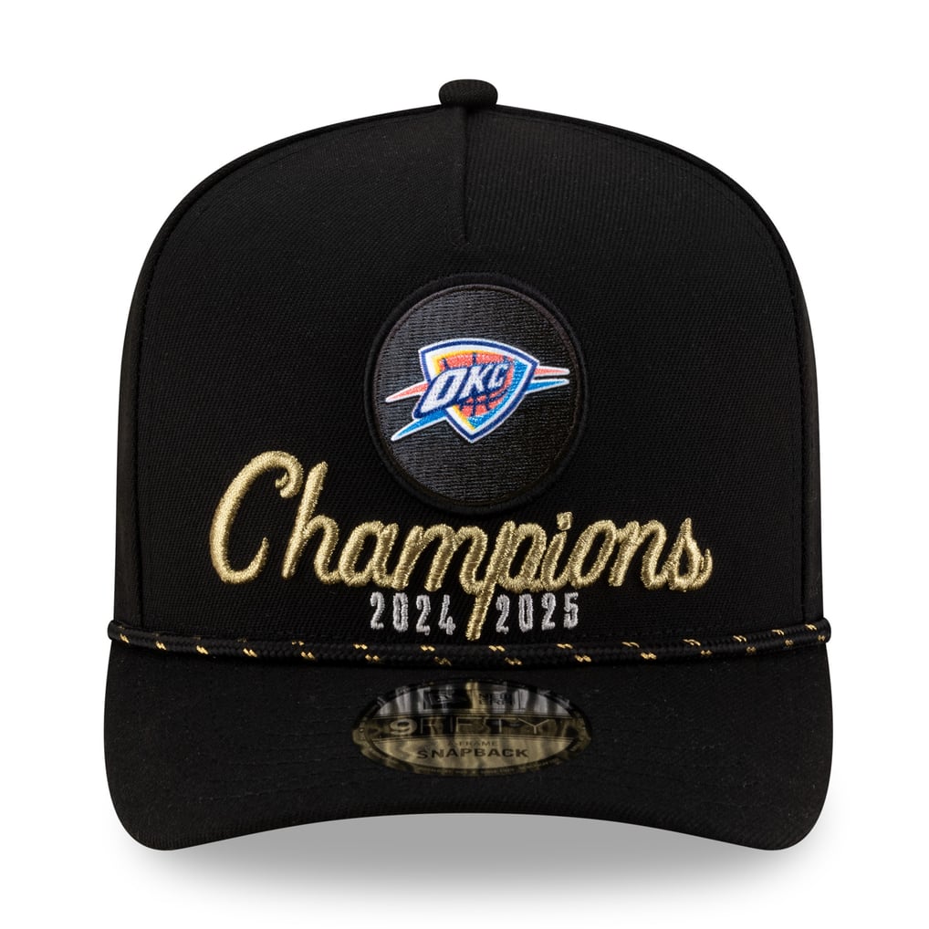 Men's Oklahoma City Thunder New Era Black 2025 NBA Finals Champions ...