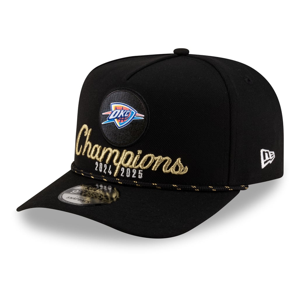 Men's Oklahoma City Thunder New Era Black 2025 NBA Finals Champions ...