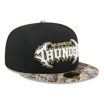  Oklahoma City Thunder New Era Thrilla 59FIFTY Fitted Hat - Black