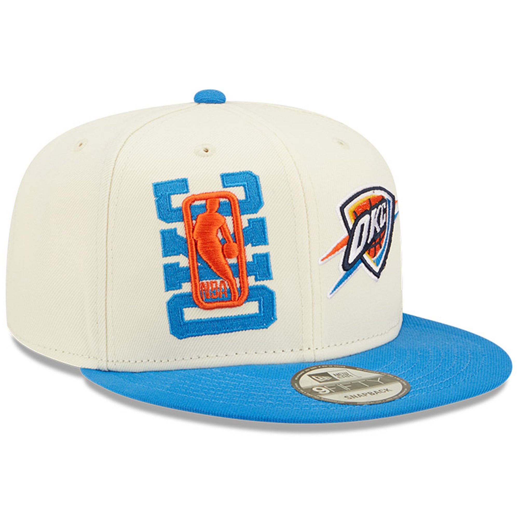 Men's Oklahoma City Thunder New Era Cream/Blue 2022 NBA Draft