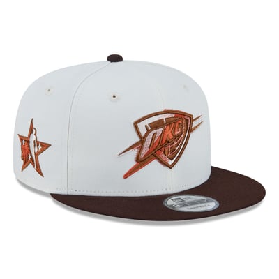  Oklahoma City Thunder New Era Pumpkin Spice 9FIFTY Snapback Hat - White