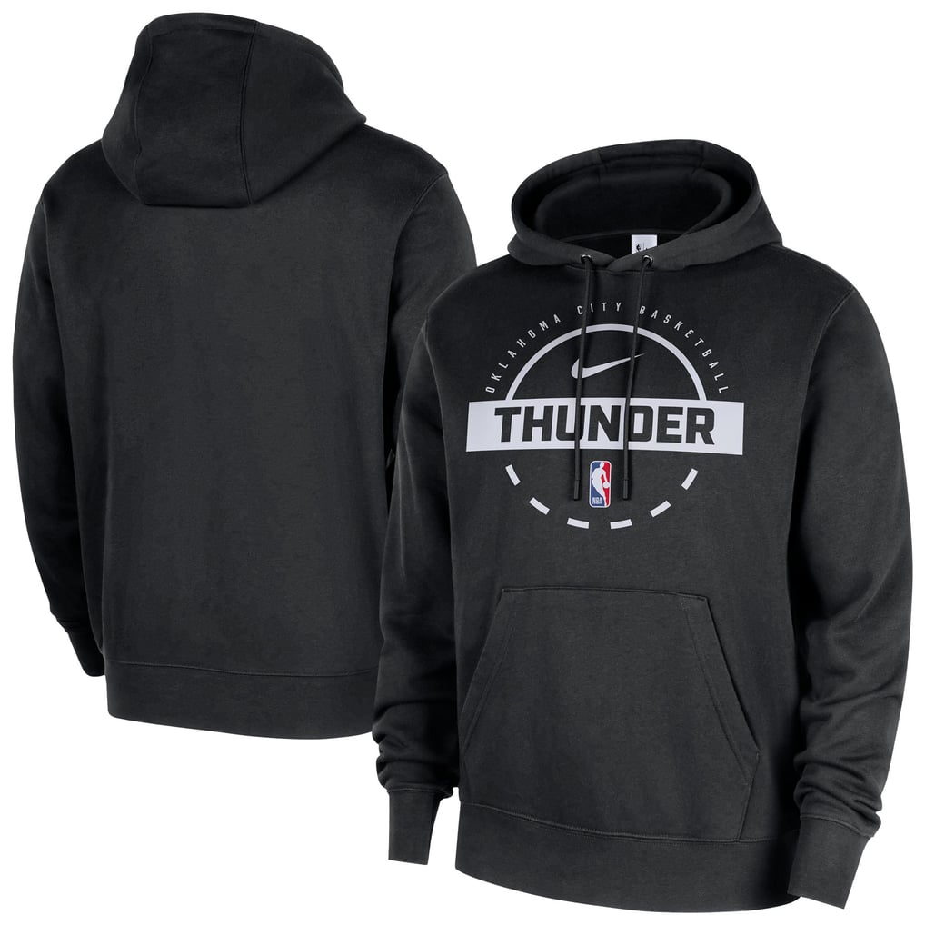 Oklahoma City Thunder Nike 2025/26 Authentic Practice Club Pullover Hoodie - Black