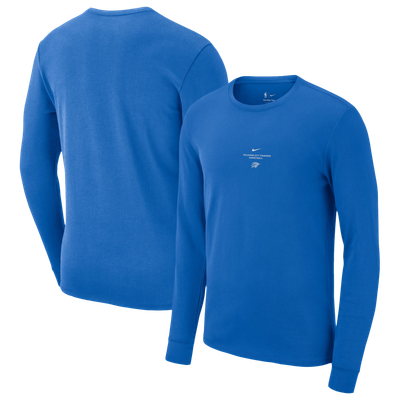 Oklahoma City Thunder Nike 2026 Standard Issue Practice Long Sleeve T-Shirt - Blue