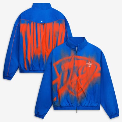 Oklahoma City Thunder Nike 2026/27 Standard Issue On-Court Game Theater Loud Full-Zip Jacket - Blue