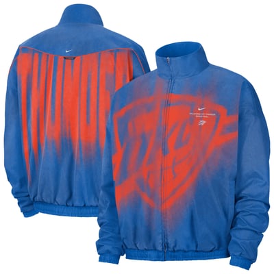 Oklahoma City Thunder Nike 2026/27 Standard Issue On-Court Game Theater Loud Full-Zip Jacket - Blue