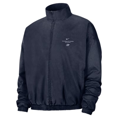 Oklahoma City Thunder Nike 2026/27 Standard Issue On-Court Game Theater Calm Full-Zip Jacket - Navy
