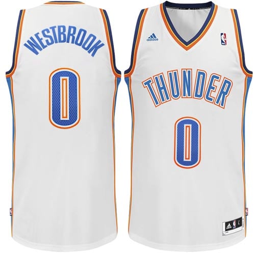 Mens Oklahoma City Thunder Russell Westbrook adidas White Swingman