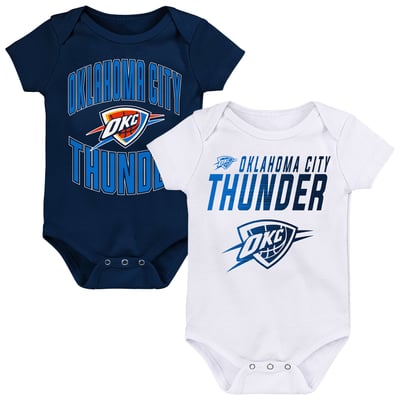  Oklahoma City Thunder Outerstuff Newborn Snuggle Blitz Two-Piece Bodysuit Set - Blue