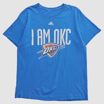 Oklahoma City Thunder Adidas 2010s T-shirt - Blue - L by Fanatics Real Vintage