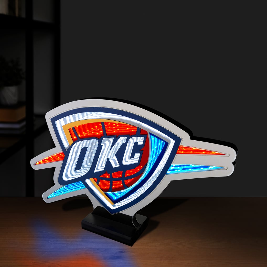 Oklahoma City Thunder LED Infinity Logo Light