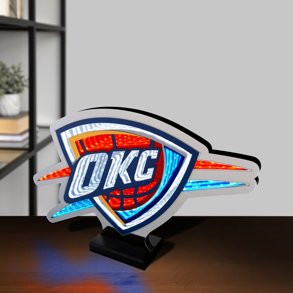 Oklahoma City Thunder LED Infinity Logo Light