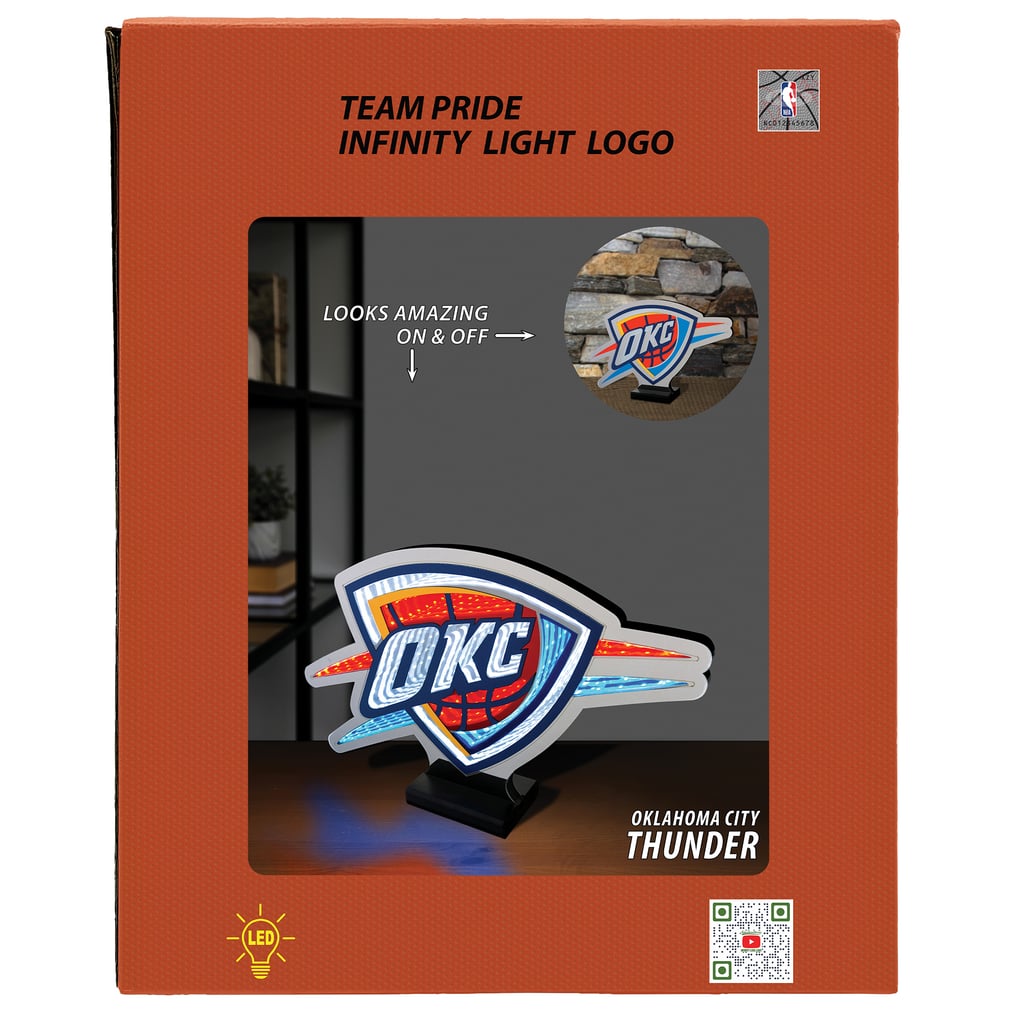 Oklahoma City Thunder LED Infinity Logo Light