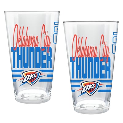 Oklahoma City Thunder Two-Piece 16oz. Heritage Pint Glass Set