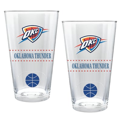Oklahoma City Thunder Two-Piece 16oz. Stadium Pint Glass Set