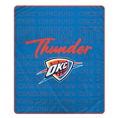 Oklahoma City Thunder Pegasus Echo Script Fade 50" x 60" Ultra Soft Throw Blanket