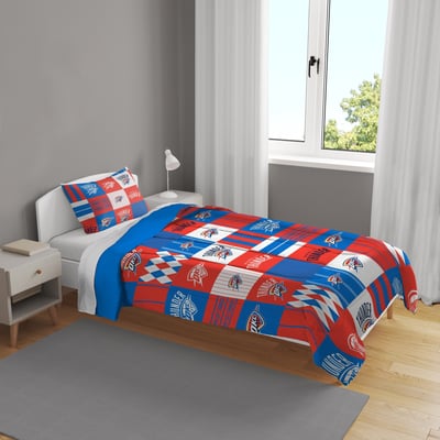 Oklahoma City Thunder Pegasus Patchwork Plaid Two-Piece Twin/Twin XL Bed in a Bag Set