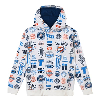 Oklahoma City Thunder Outerstuff Preschool 3-and-D Allover Hoodie - White