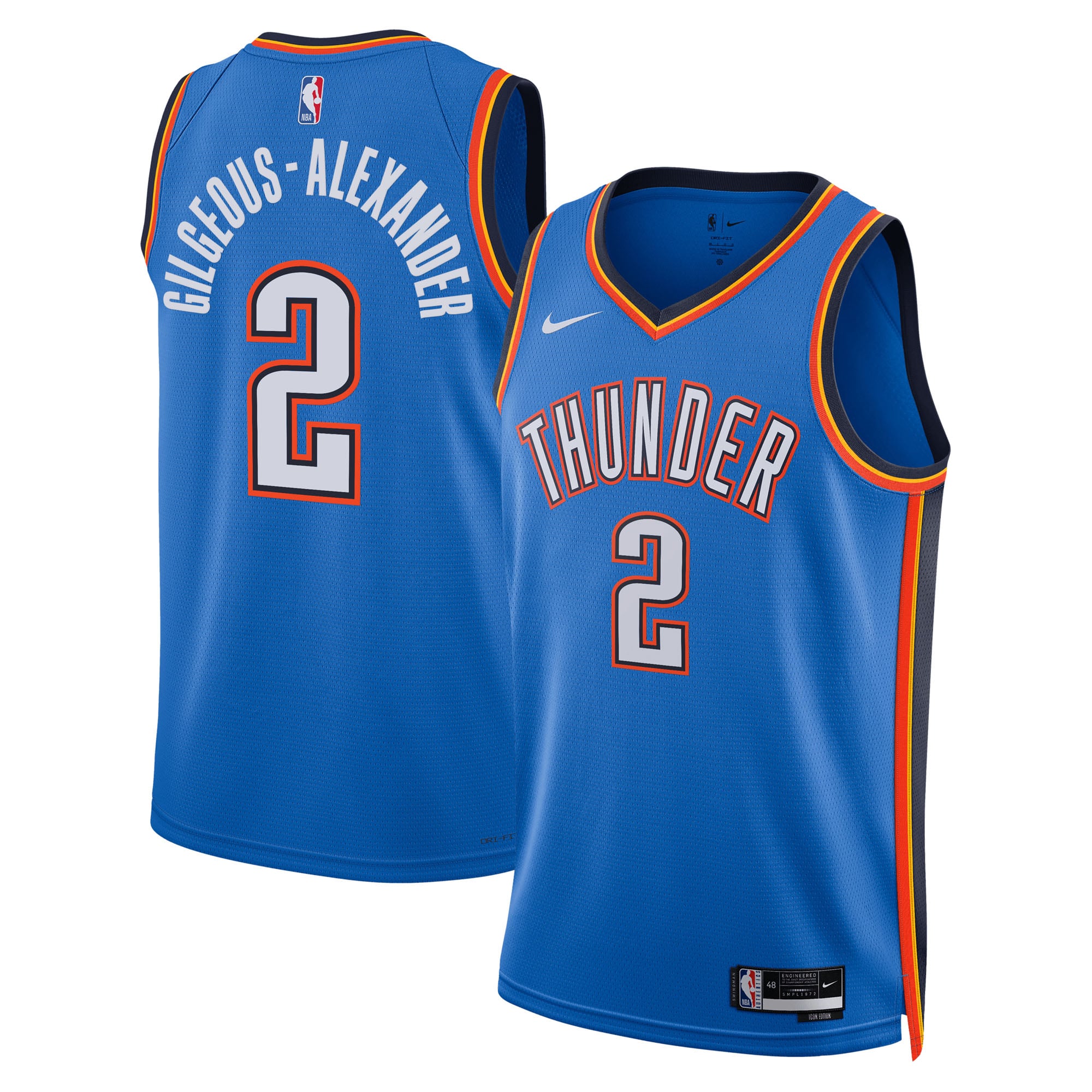 Unisex Oklahoma City Thunder Shai Gilgeous-Alexander Nike Blue Swingman ...