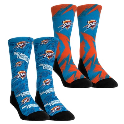  Oklahoma City Thunder Rock Em Unisex Game Day 2-Pack Crew Socks - Blue