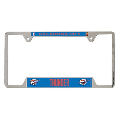  Oklahoma City Thunder WinCraft Chrome Plated Metal License Plate Frame