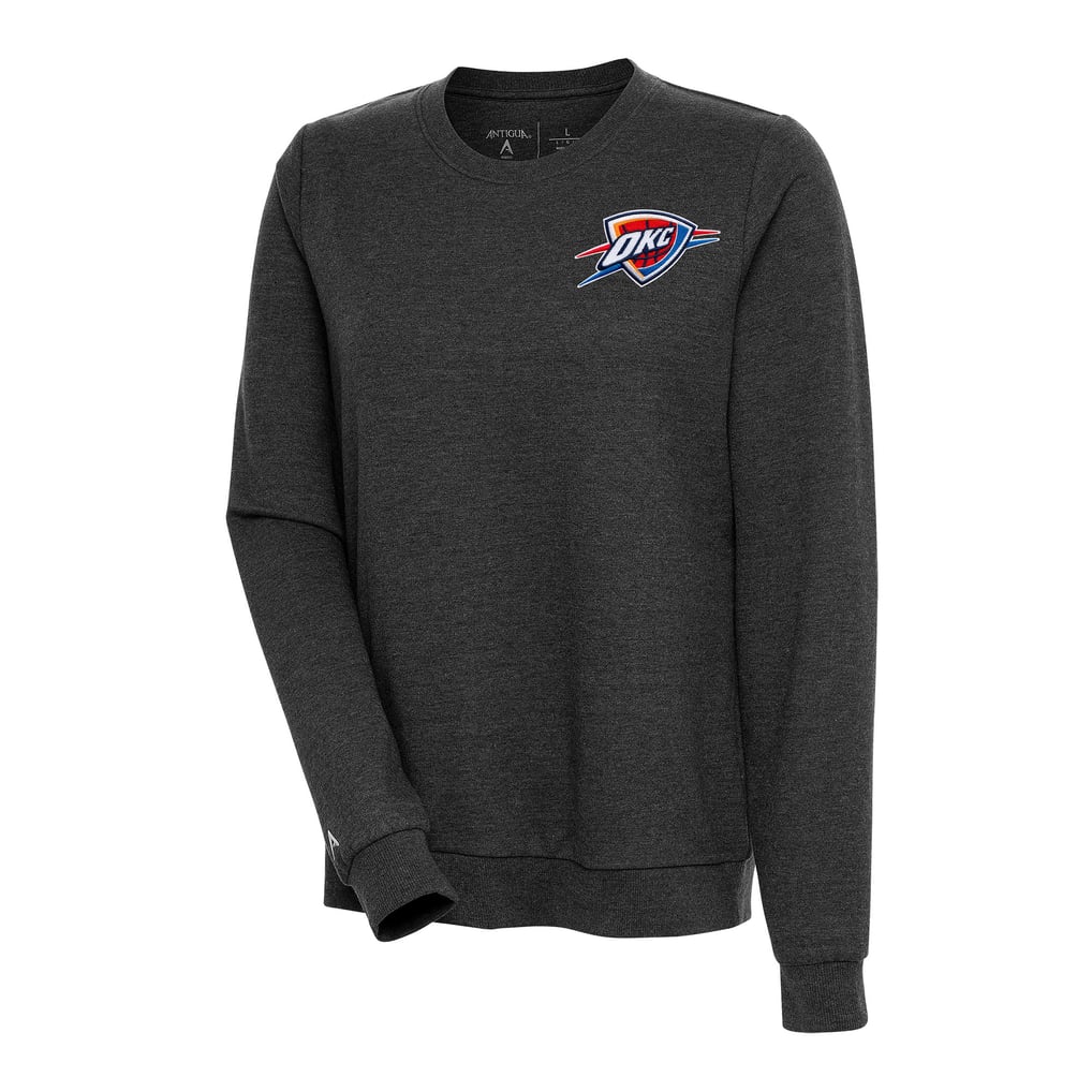 Oklahoma City Thunder Antigua Women's Action Pullover Sweatshirt - Heather Black