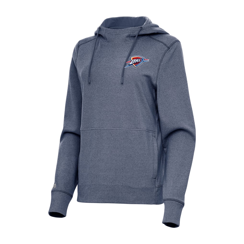 Oklahoma City Thunder Antigua Women's Justice Pullover Hoodie - Heather Navy