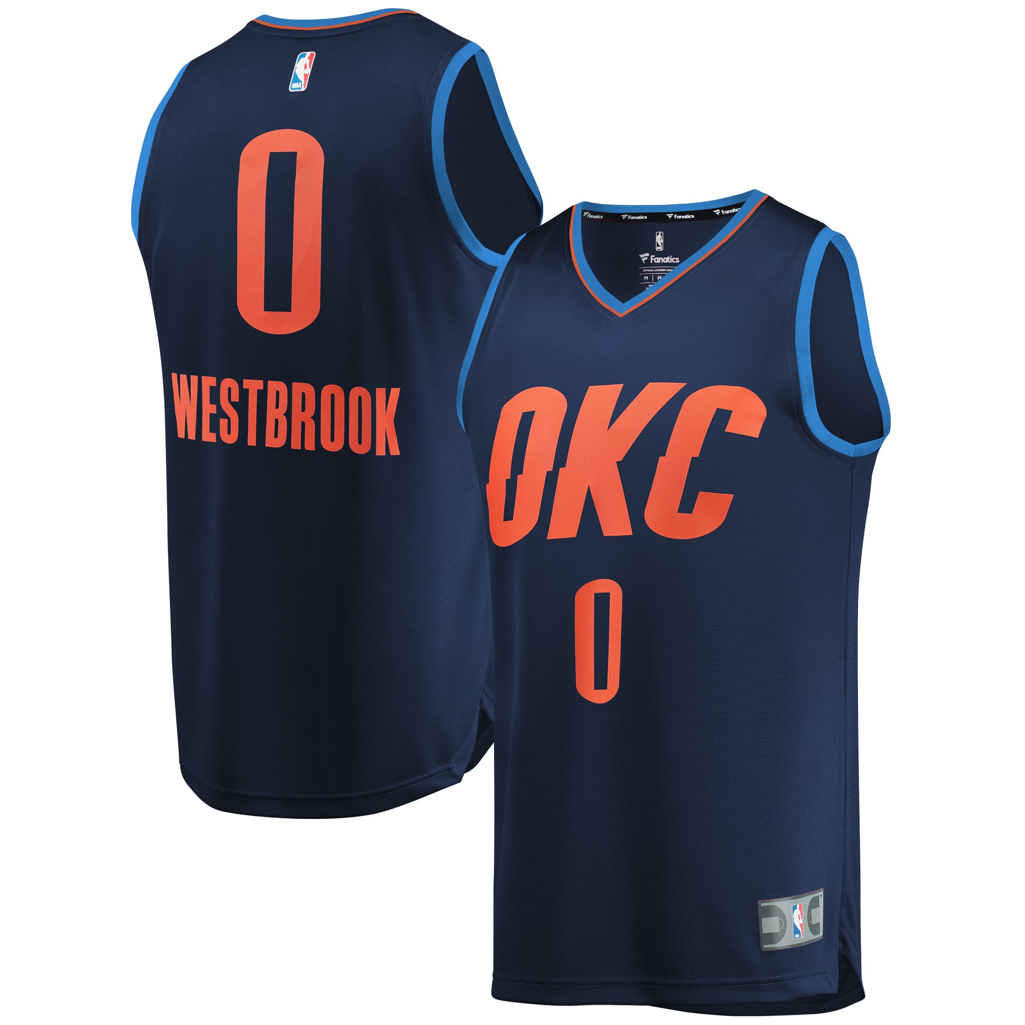 Youth Oklahoma City Thunder Russell Westbrook Fanatics Navy Fast
