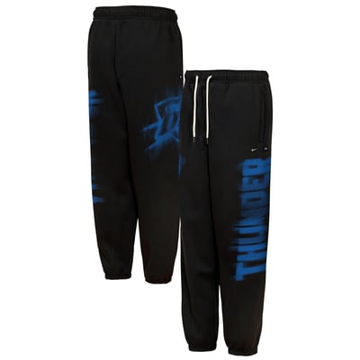  Oklahoma City Thunder Nike Youth 2026/27 Standard Issue Authentic Wordmark Fleece Pants - Black