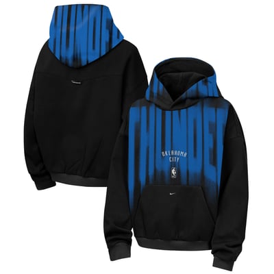  Oklahoma City Thunder Nike Youth 2026/27 Standard Issue Authentic Wordmark Fleece Pullover Hoodie - Black