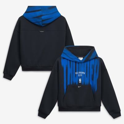  Oklahoma City Thunder Nike Youth 2026/27 Standard Issue Authentic Wordmark Fleece Pullover Hoodie - Black