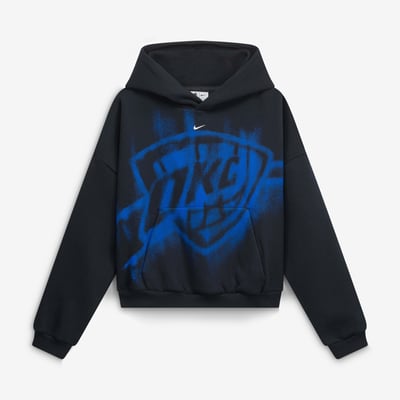  Oklahoma City Thunder Nike Youth 2026/27 Standard Issue Practice Icon Fleece Pullover Hoodie - Black