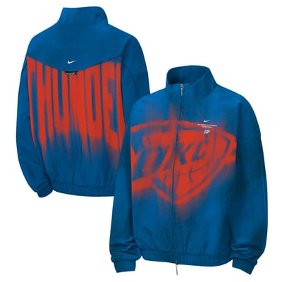  Oklahoma City Thunder Nike Youth 2026/27 Standard Issue On-Court Authentic Game Full-Zip Jacket - Blue