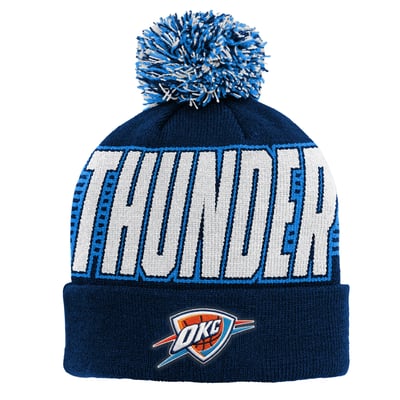 Oklahoma City Thunder Outerstuff Youth Cuffed Knit Hat with Pom - Blue