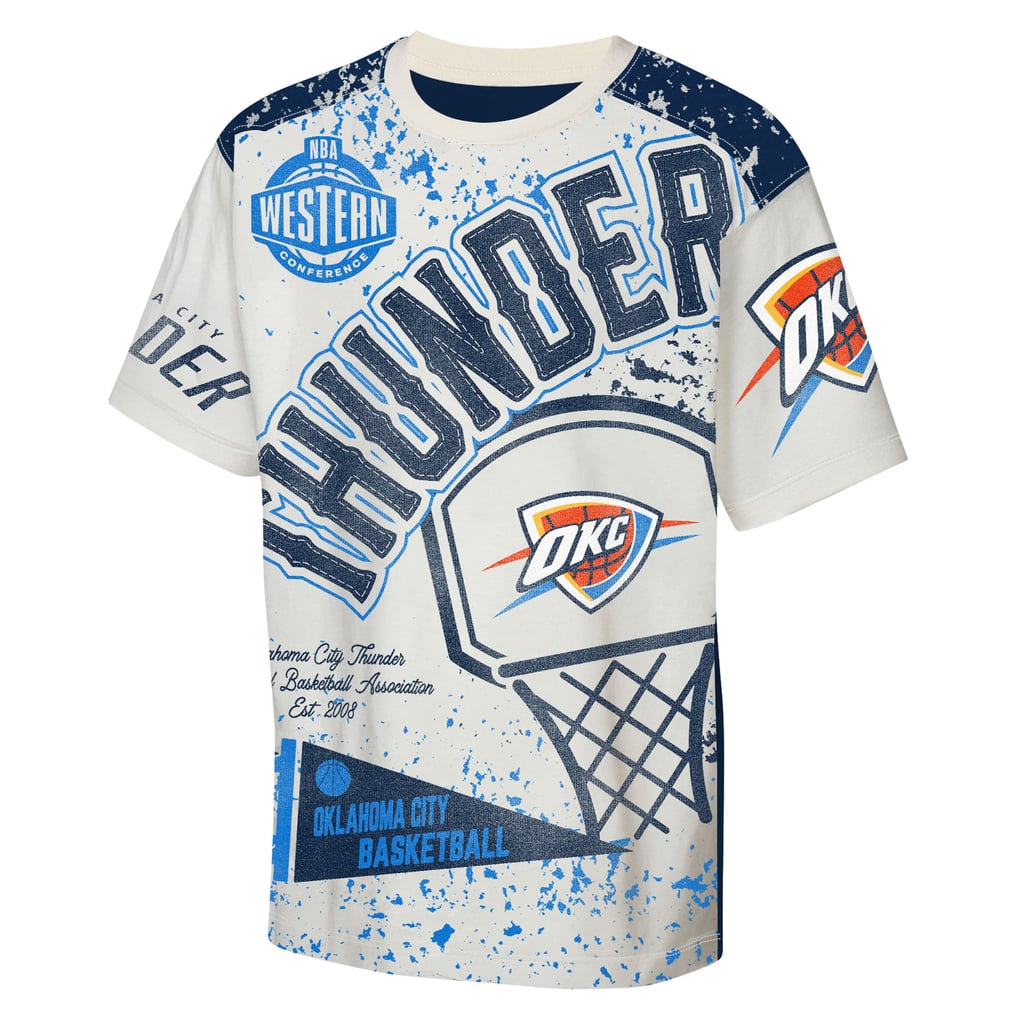 Oklahoma City Thunder Outerstuff Youth Top Player All-Over-Print T-Shirt - Cream