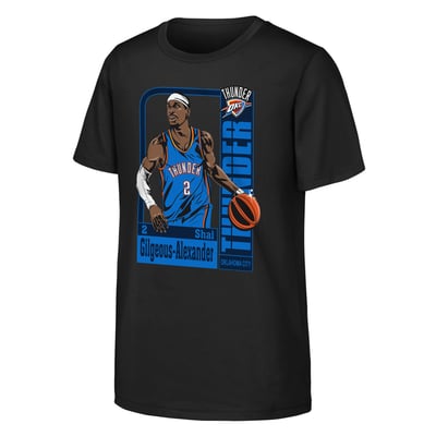 Shai Gilgeous-Alexander Oklahoma City Thunder Outerstuff Youth Calling Card T-Shirt - Black