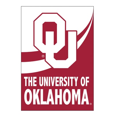  Oklahoma Sooners 12.5" x 28" Color Wave Double-Sided Burlap Garden Flag