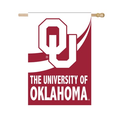  Oklahoma Sooners 29" x 43" Color Wave Double-Sided Burlap House Flag