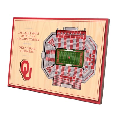Oklahoma Sooners Fanpoint 14'' x 10.5'' 3D StadiumView Desktop Display