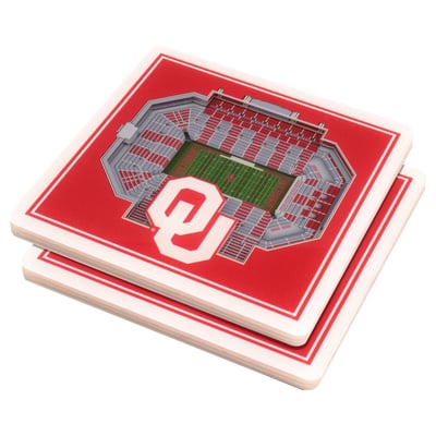Oklahoma Sooners Fanpoint 3D StadiumView Coasters