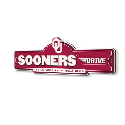 Oklahoma Sooners Fanpoint 3D Street Sign