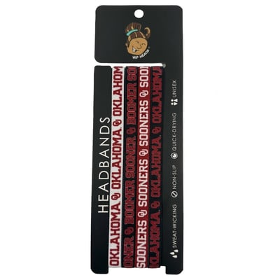  Oklahoma Sooners Hip Heads Four-Pack of Thin Headbands