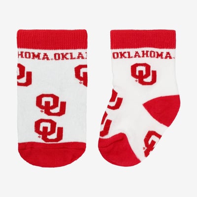  Oklahoma Sooners Starter Infant All-Over Print Socks - White
